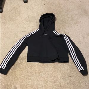 Girls Adidas crop top hoodie
